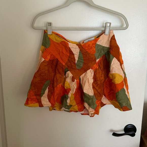 Women's Mixed Paint Print Mini Skirt - Fe Noel - Picture 3 of 5